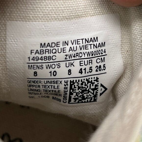 Converse Andy Warhol Sneakers Womens 10 Hi Colorful Camo Chuck Taylor All Star - Picture 14 of 14